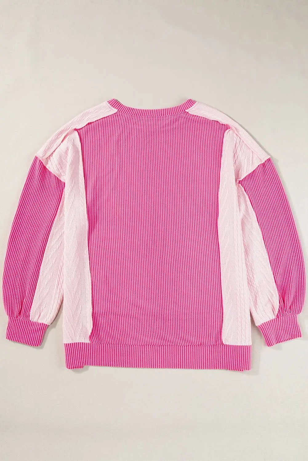 Chic colorblock cable knit sweatshirt - Love Salve